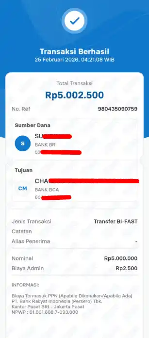 Bukti Transfer