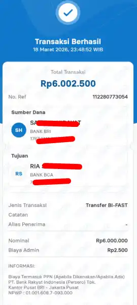 Bukti Transfer