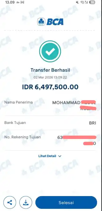 Bukti Transfer
