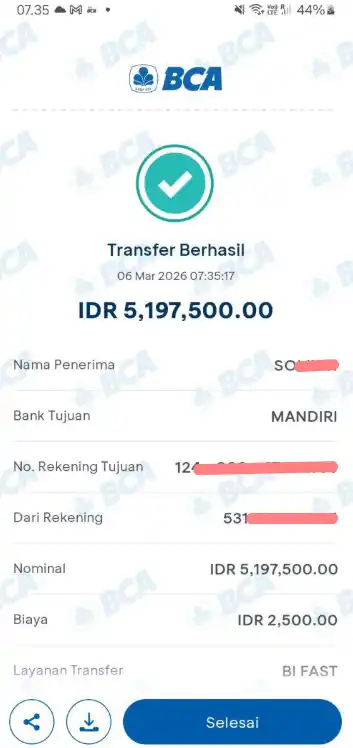 Bukti Transfer