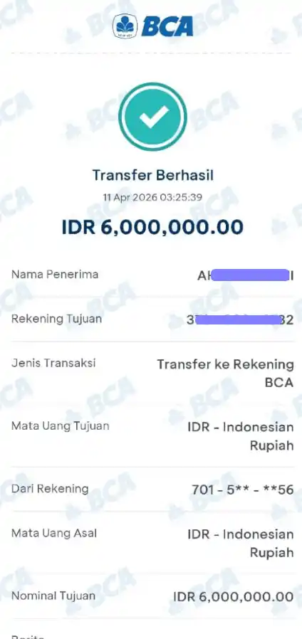 Bukti Transfer