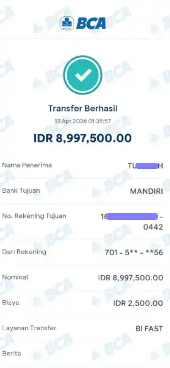 Bukti Transfer