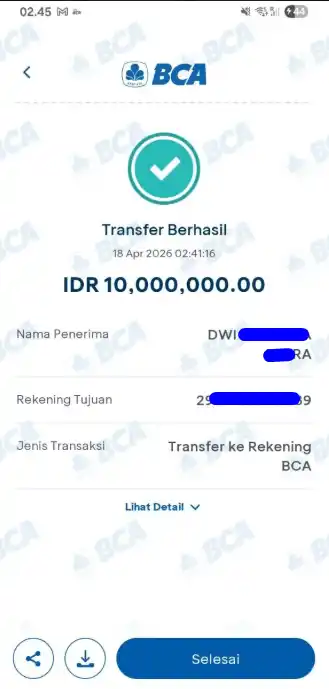 Bukti Transfer