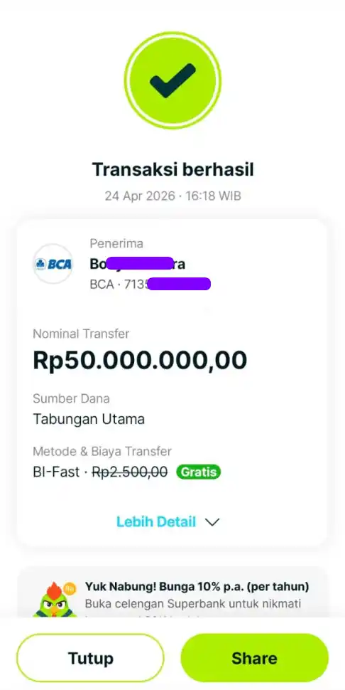 Bukti Transfer