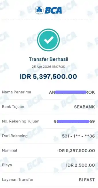 Bukti Transfer