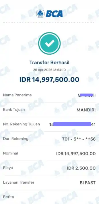 Bukti Transfer