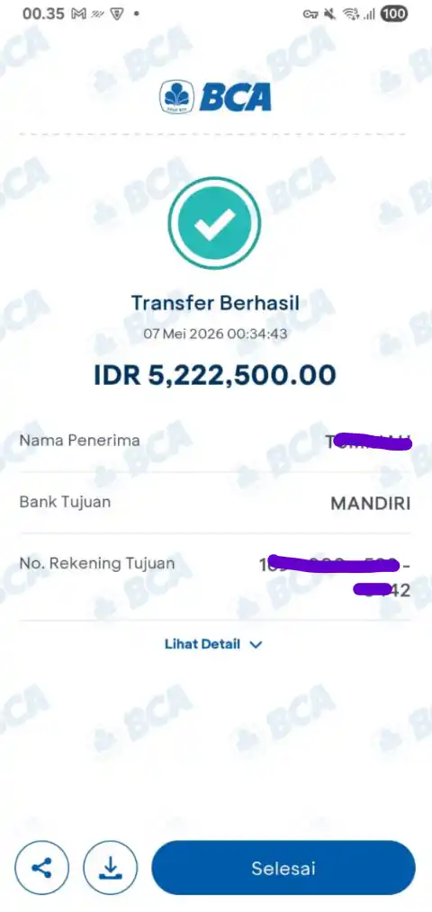 Bukti Transfer