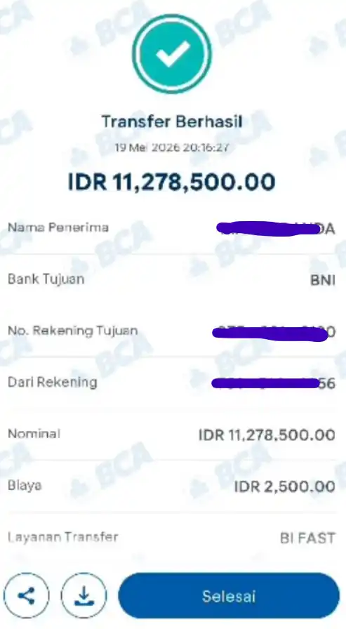 Bukti Transfer