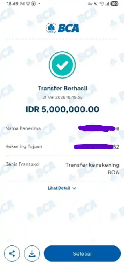 Bukti Transfer