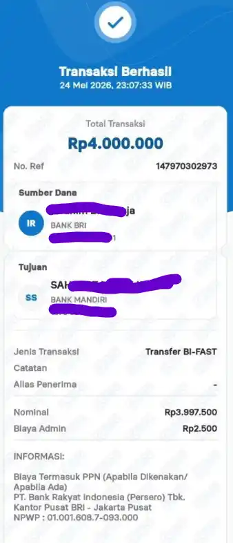 Bukti Transfer