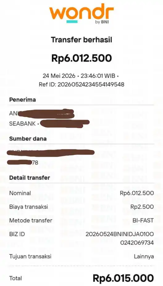 Bukti Transfer