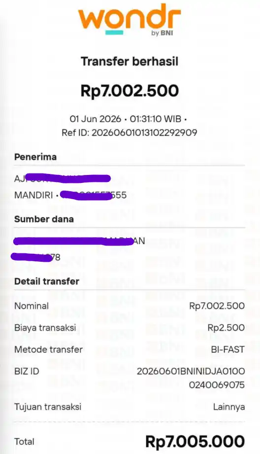 Bukti Transfer