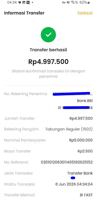 Bukti Transfer
