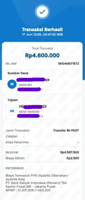Bukti Transfer