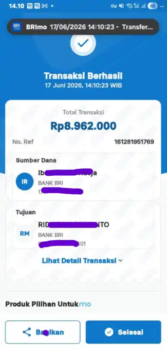 Bukti Transfer