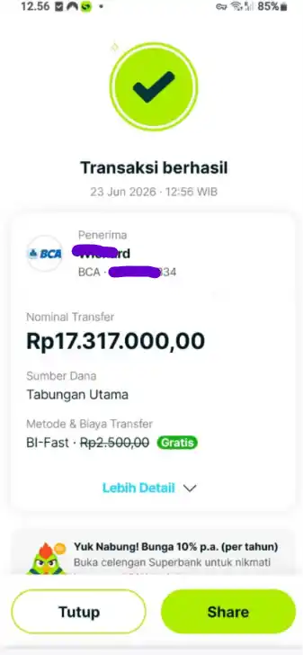 Bukti Transfer