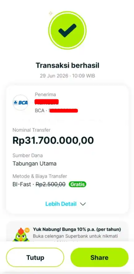 Bukti Transfer