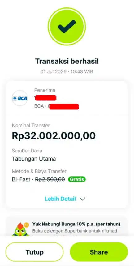 Bukti Transfer