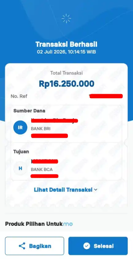 Bukti Transfer