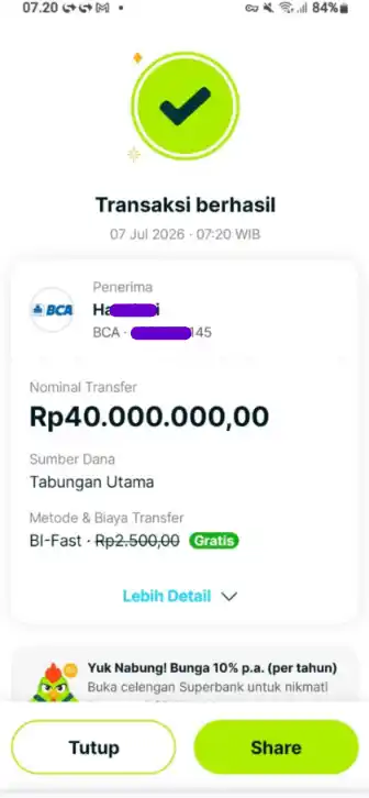 Bukti Transfer