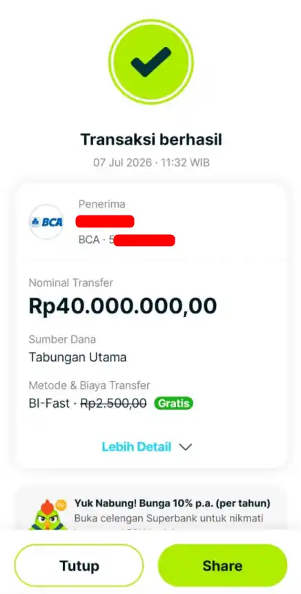 Bukti Transfer