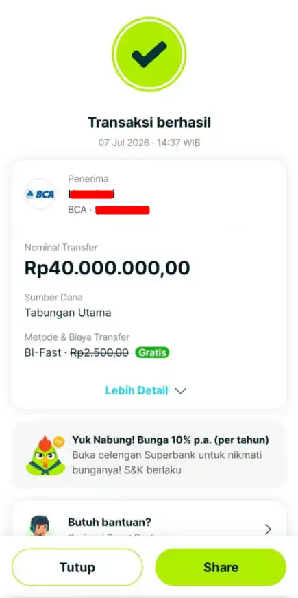 Bukti Transfer