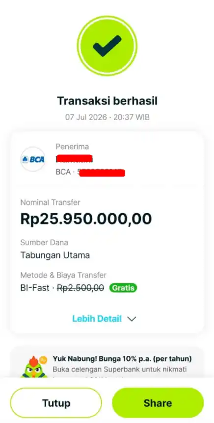 Bukti Transfer