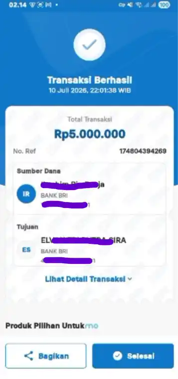 Bukti Transfer