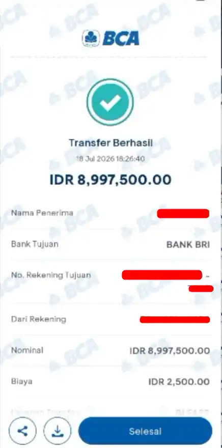 Bukti Transfer