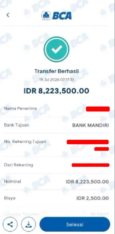 Bukti Transfer