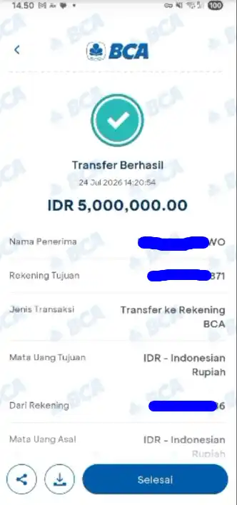 Bukti Transfer