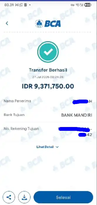 Bukti Transfer