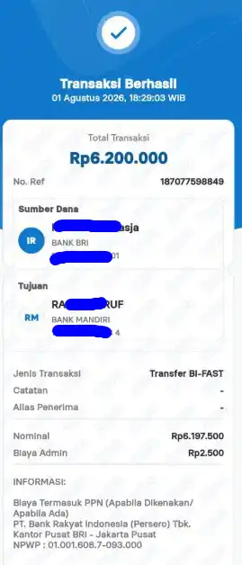 Bukti Transfer