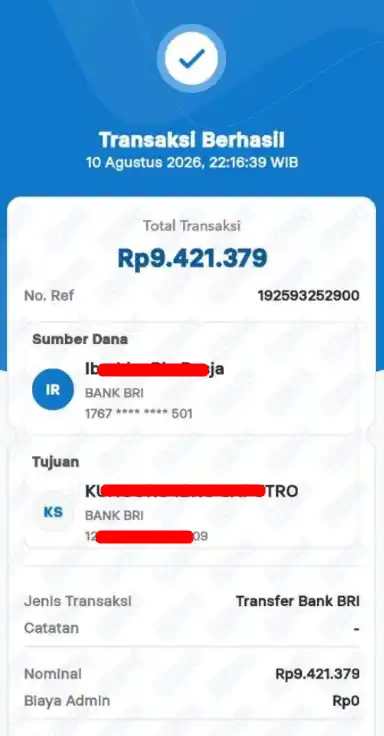 Bukti Transfer