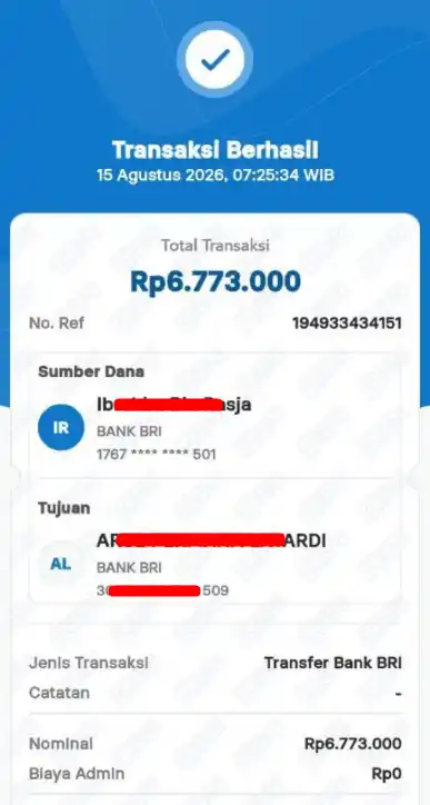 Bukti Transfer