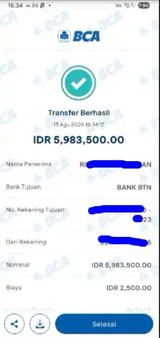Bukti Transfer