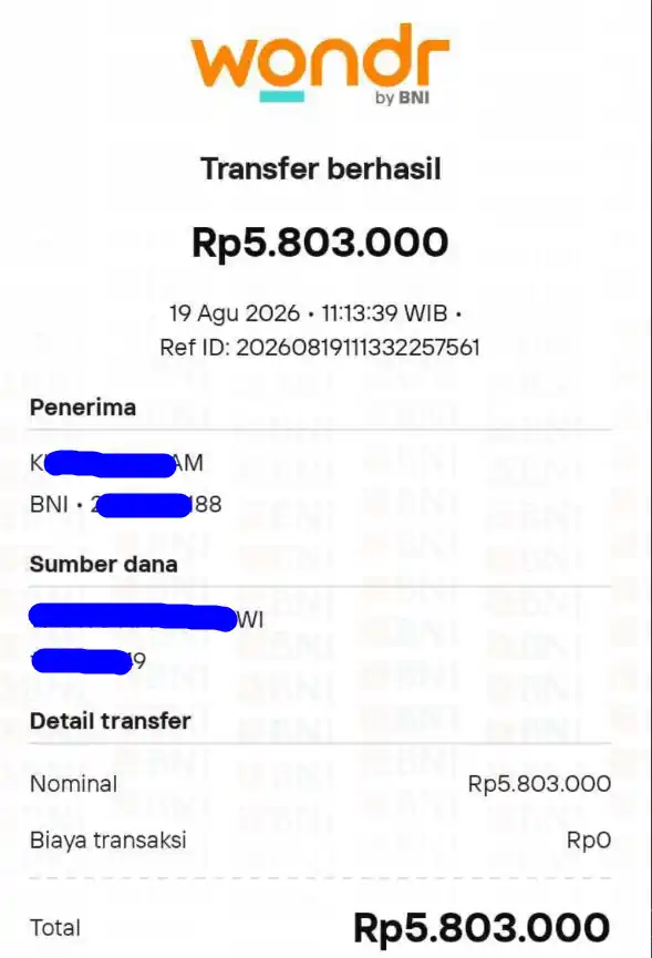 Bukti Transfer