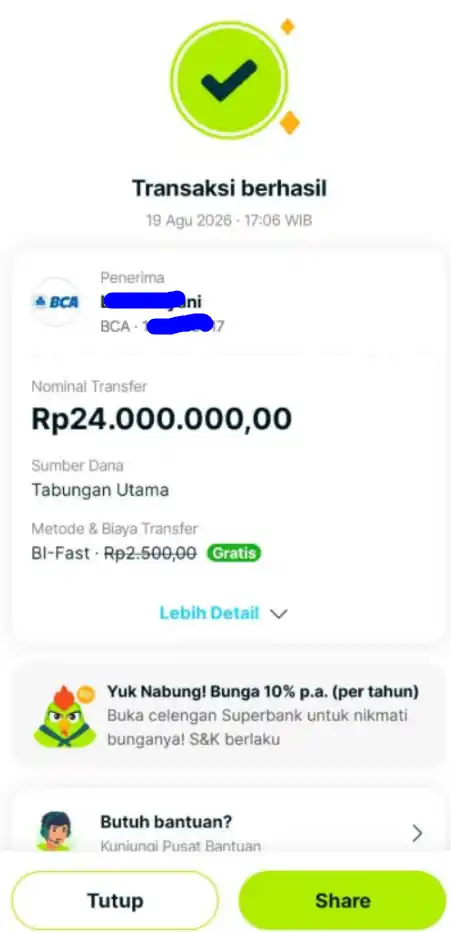 Bukti Transfer