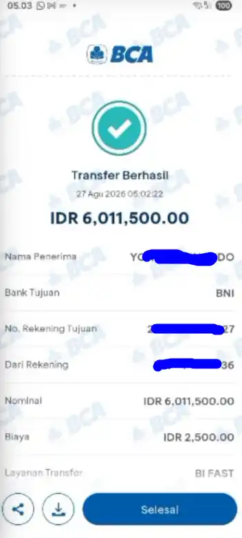 Bukti Transfer