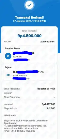 Bukti Transfer