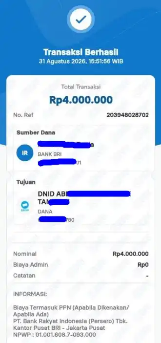 Bukti Transfer