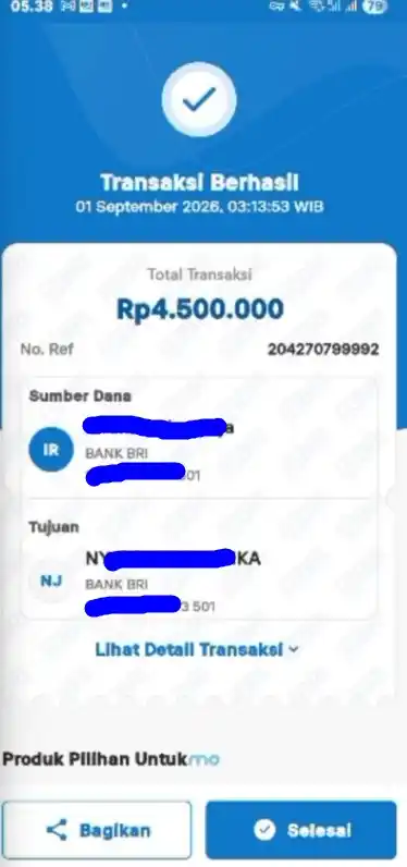 Bukti Transfer