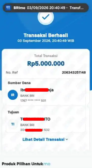 Bukti Transfer