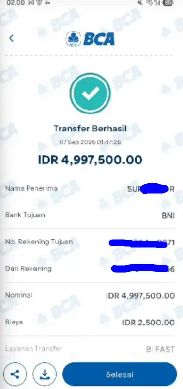 Bukti Transfer